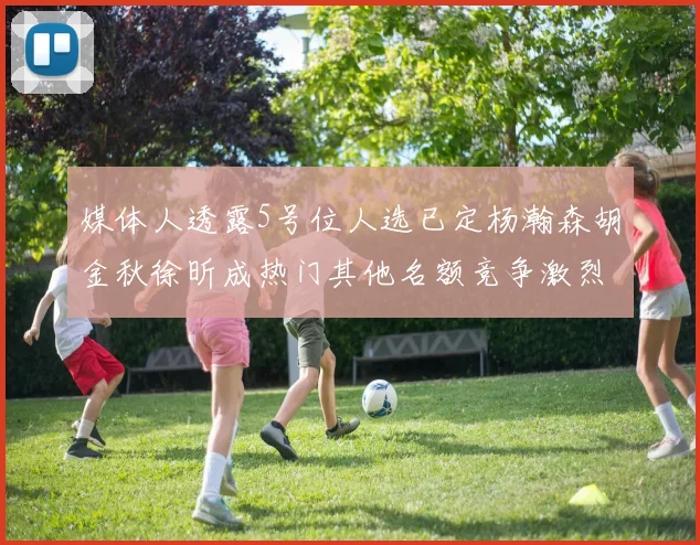 媒体人透露5号位人选已定杨瀚森胡金秋徐昕成热门其他名额竞争激烈